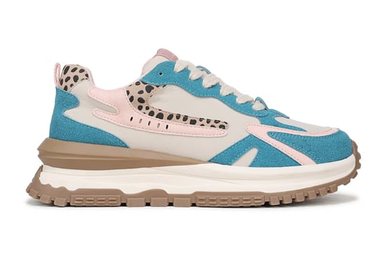 Blowfish Malibu Dames Roze Blauwe Retro Veterschoenen - Leo - Image 1