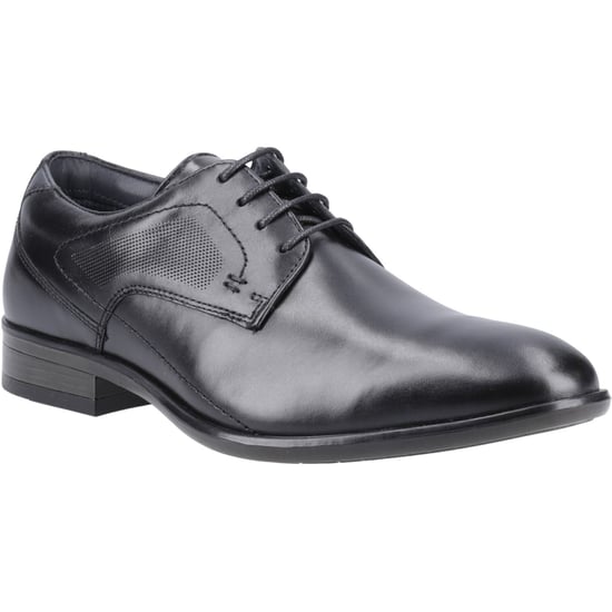 Pod Carl Leren Heren Zwarte Veterschoenen - Image 1
