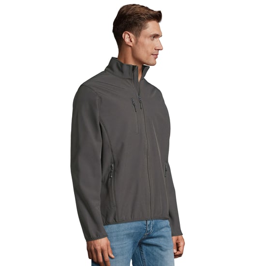 SOLS Heren Radian Soft Shell Jacket (Houtskool Grijs Effen) - Image 3
