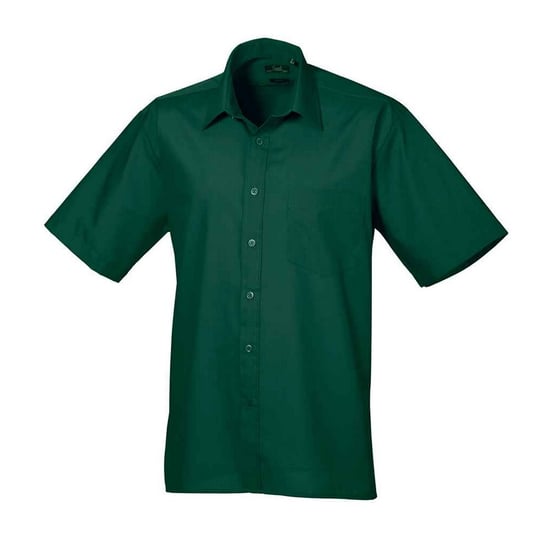 Premier Heren Poplin overhemd met korte mouwen (Fles groen) - Image 1