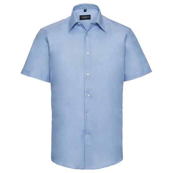 Russell Collection Heren Oxford Easy-Care Tailored Shirt (Oxford Blauw) - Image 1