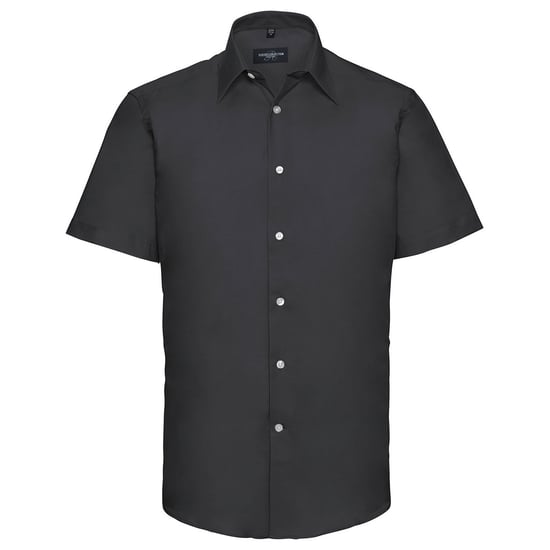 Russell Collection Heren Oxford Easy-Care Tailored Shirt (Zwart) - Image 1