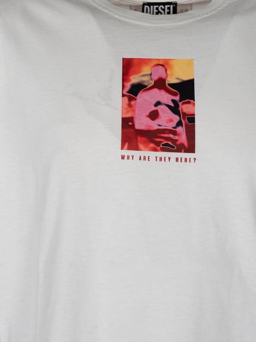 Diesel T-Shirt Just Mannen Wit - Image 3