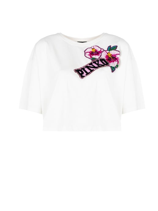 Pinko T-Shirt Titolato Vrouw Wit - Image 1
