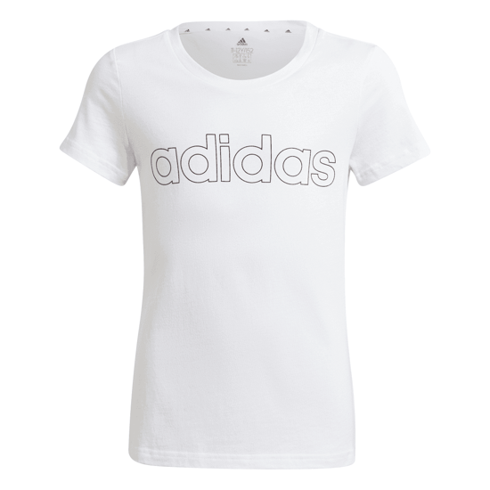 Adidas Essentials Linear T-shirt voor meisjes in wit - Image 1