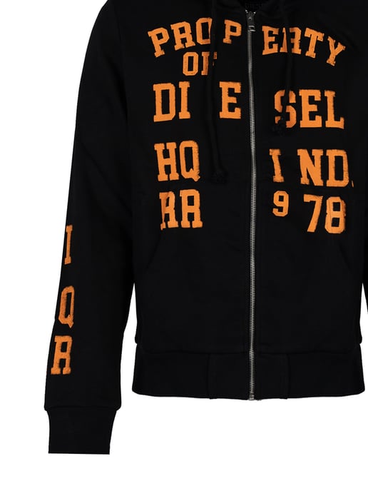 Diesel blouse Ginn Hood Zip Mannen zwart - Image 4