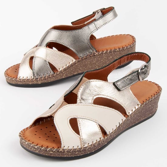 Purapiel Sandalen Met Een Sleehak Leida Beige - Image 6