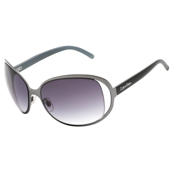 Calvin Klein grijze ovale zwarte zonnebril met lens - Image 2