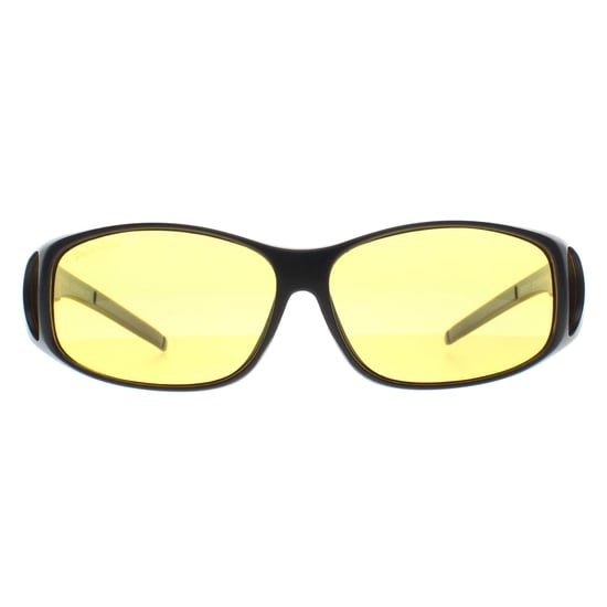 Montana Rechthoek Unisex Mat Zwart Geel Gepolariseerd MFO1 Fit Over Bril Nacht Rijden Zonnebril - Image 1
