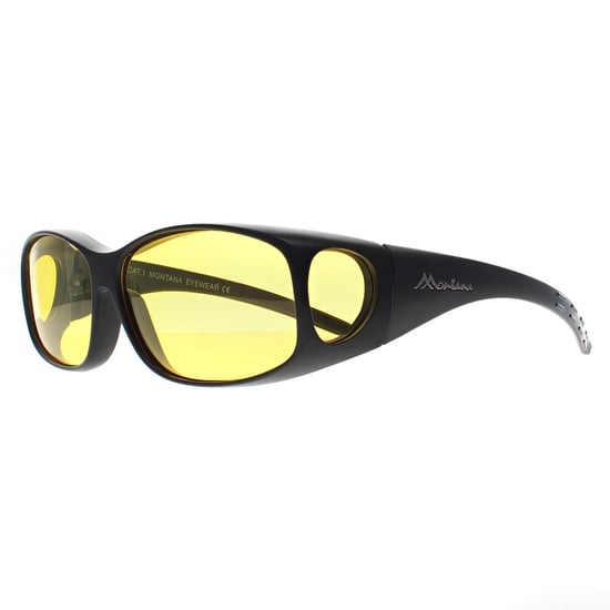 Montana Rechthoek Unisex Mat Zwart Geel Gepolariseerd MFO1 Fit Over Bril Nacht Rijden Zonnebril - Image 3