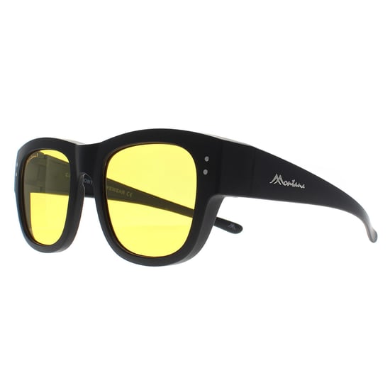 Montana Square Unisex Mat Zwart Geel Gepolariseerd FO7 Fit Over Bril Nacht Rijden Zonnebril - Image 3