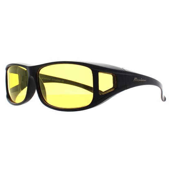 Montana Rechthoek Unisex Mat Zwart Geel Gepolariseerd FO5 Fit Over Bril Nacht Rijden Zonnebril - Image 3