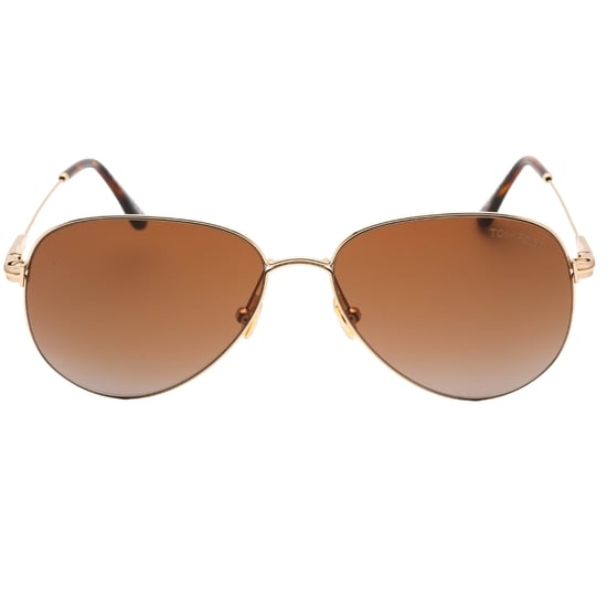 Tom Ford Porscha donkerbruine lens gouden zonnebril - Image 1