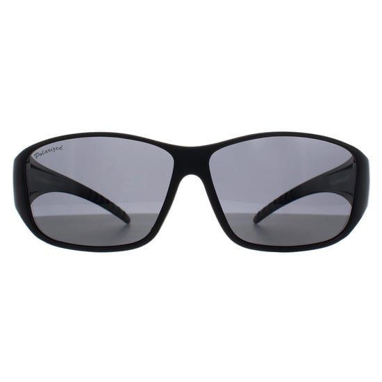 Montana Rechthoek Unisex Mat Zwart Rook Gepolariseerd FO4 Fit Over Bril Zonnebril - Image 1