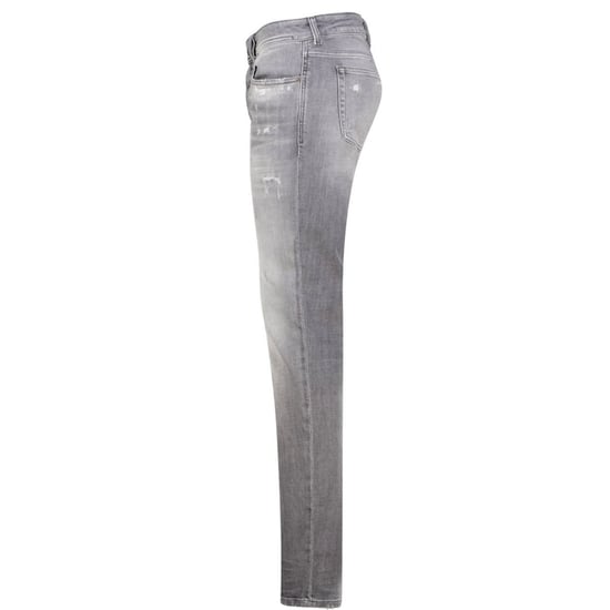 Diesel 1979 Sleenker rafelige grijze vervaagde denimjeans - Image 3