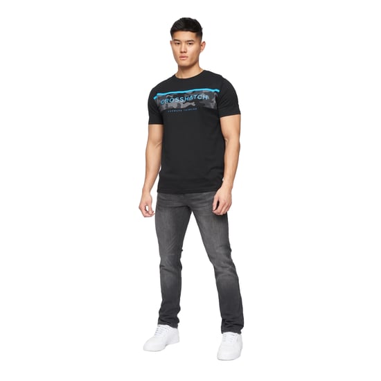 Crosshatch Heren Svelte Stretch Jeans (Gewassen grijs) - Image 3