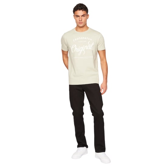 Crosshatch Heren Cadman Rechte Jeans (Massief zwart) - Image 3