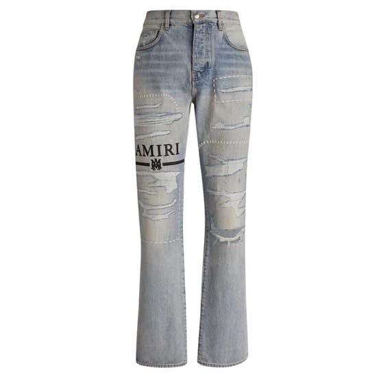 Amiri MA Bar Logo Straight Fit Stone indigo blauwe denim jeans - Image 1