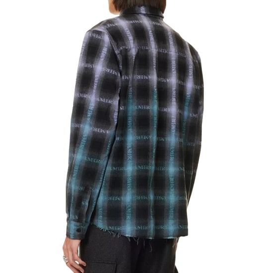 Amiri geruit paars shirt met lange mouwen - Image 2