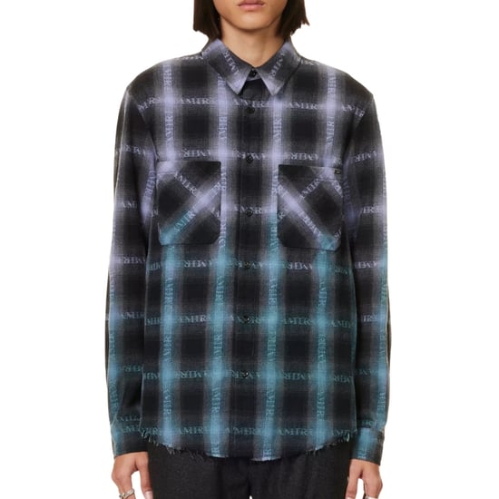 Amiri geruit paars shirt met lange mouwen - Image 3