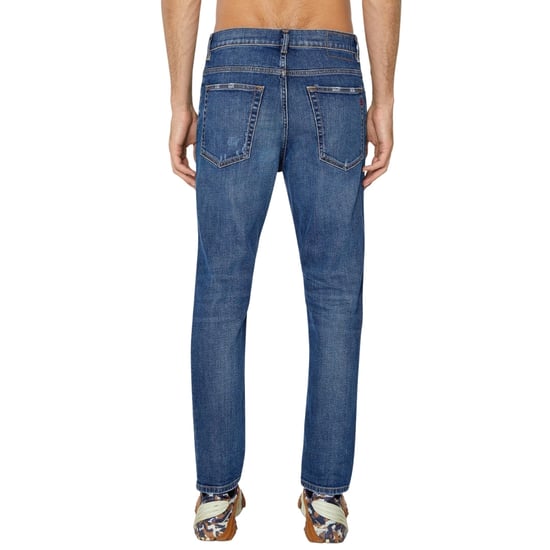 Diesel D-Fining taps toelopende pasvorm effen denim jeans met blauwe wassing - Image 2