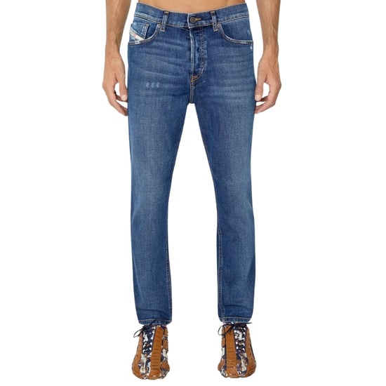 Diesel D-Fining taps toelopende pasvorm effen denim jeans met blauwe wassing - Image 3