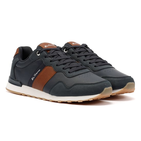 Ben Sherman Owen Retro Heren Sportschoenen Bruin/Navy - Image 1