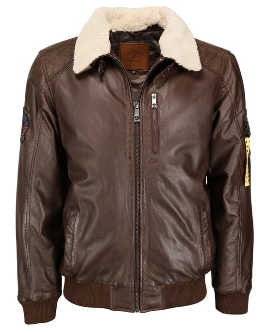 Top Gun leren jas TG20193144 - Image 1