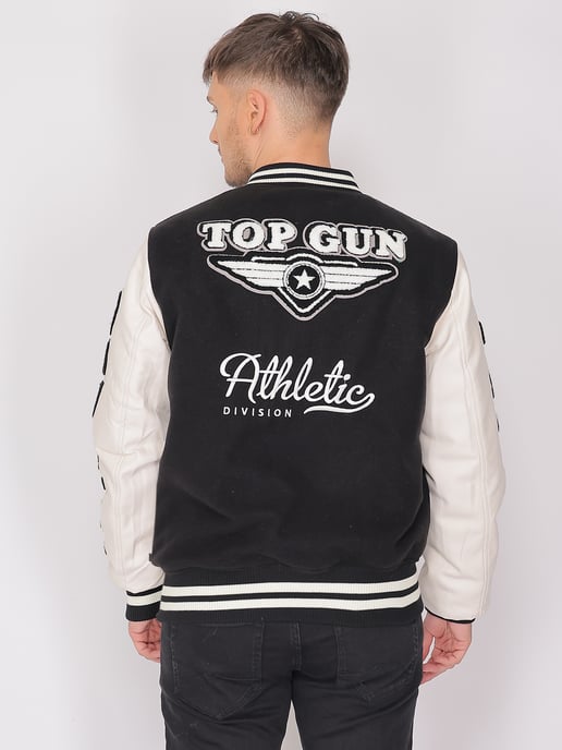 Top Gun college jas TG23001 in een mix van materialen - Image 4