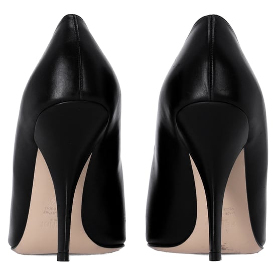 Fendi Puntige Hakken in Zwart en Nude Leer - Image 4