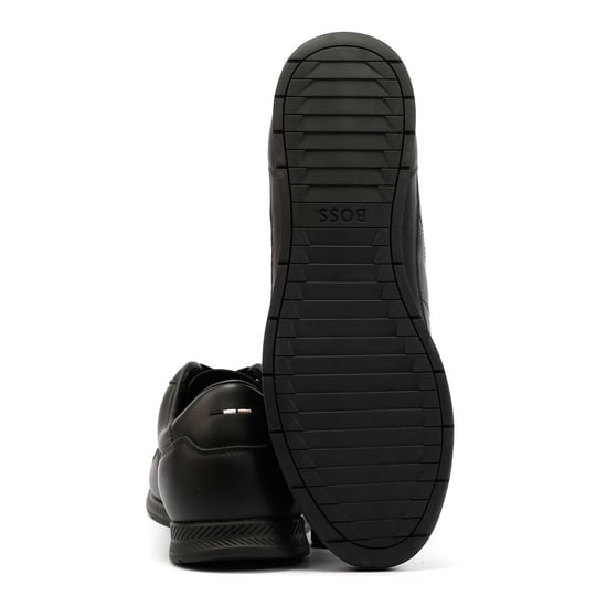 Boss Titanium Leren Heren Sneakers Zwart - Image 5