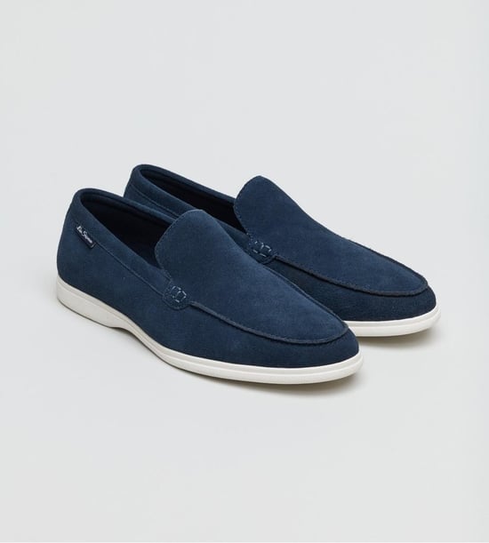 Ben Sherman Amarillo Suede Heren Navy Loafers - Image 1