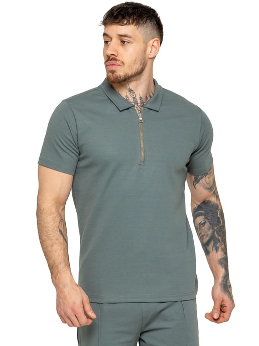 Enzo heren poloshirt met rits - Image 2
