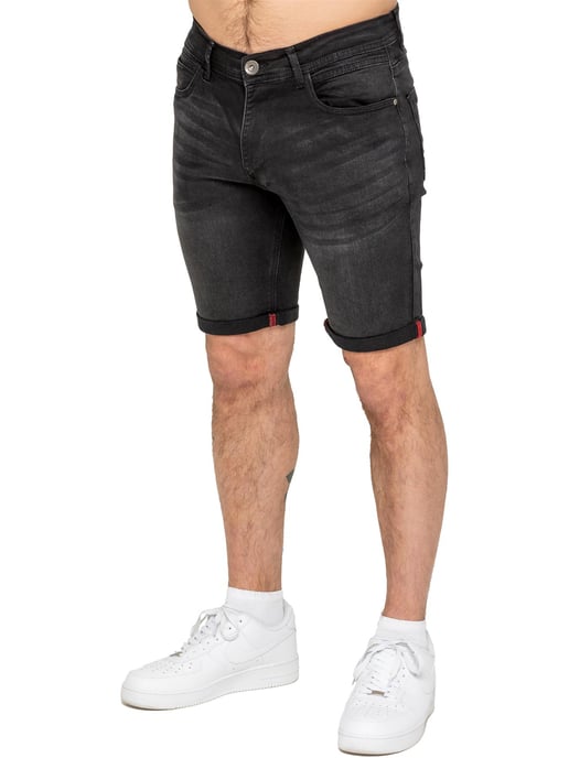 Enzo | Heren Stretch Denim Shorts - Image 2