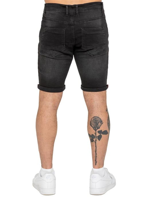 Enzo | Heren Stretch Denim Shorts - Image 3