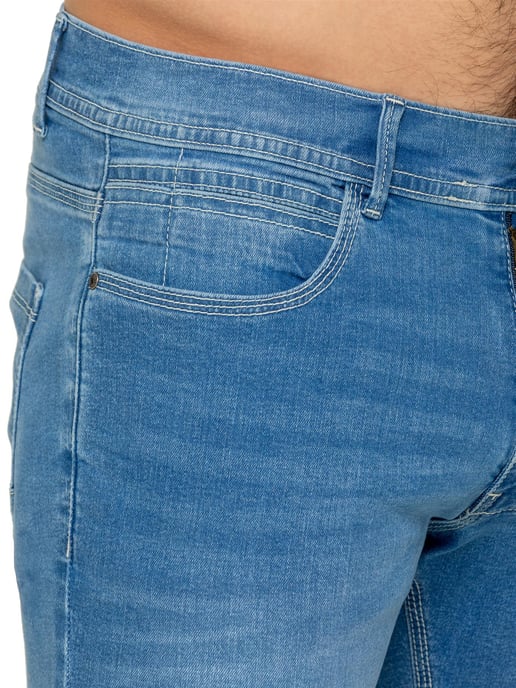 Enzo | Heren Slim Fit Denim Shorts - Image 3