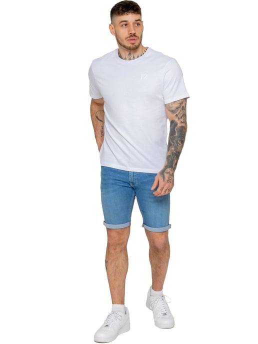 Enzo | Heren Slim Fit Denim Shorts - Image 4