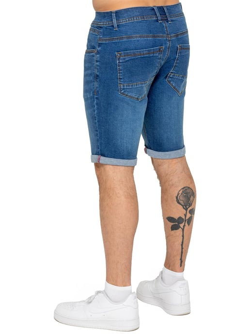 Enzo | Heren Slim Fit Denim Shorts - Image 3