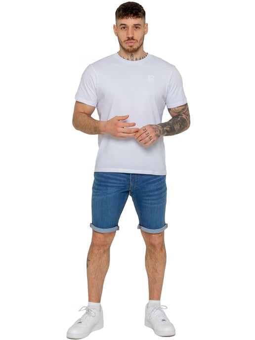 Enzo | Heren Slim Fit Denim Shorts - Image 4