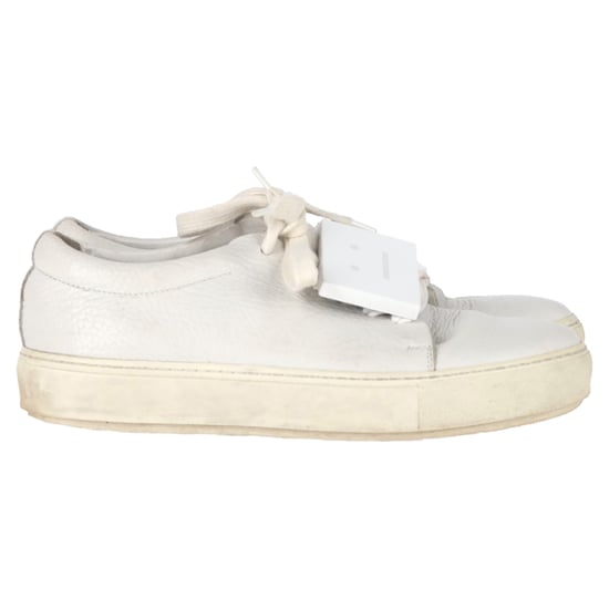Acne Studios Adriana Low-Top Sneakers in White Leather - Image 1