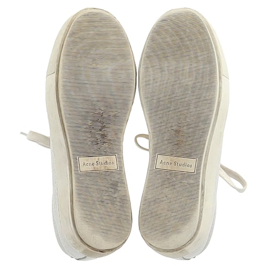 Acne Studios Adriana Low-Top Sneakers in White Leather - Image 6