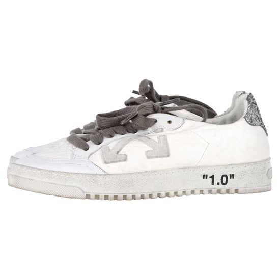 Off-White 2.0 Glitterschoenen met Kant Low Top in Witte Leer - Image 4