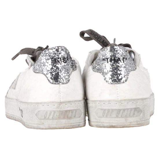 Off-White 2.0 Glitterschoenen met Kant Low Top in Witte Leer - Image 5