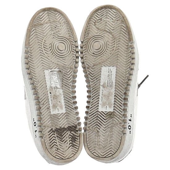 Off-White 2.0 Glitterschoenen met Kant Low Top in Witte Leer - Image 6