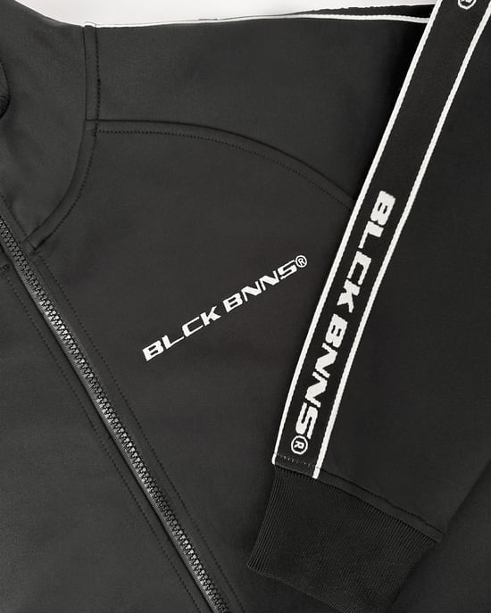 Zwarte Bananas Taped Tracktop, Zwart - Image 3