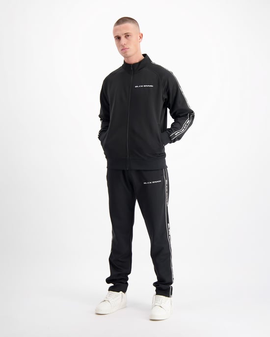Zwarte Bananas Taped Tracktop, Zwart - Image 4