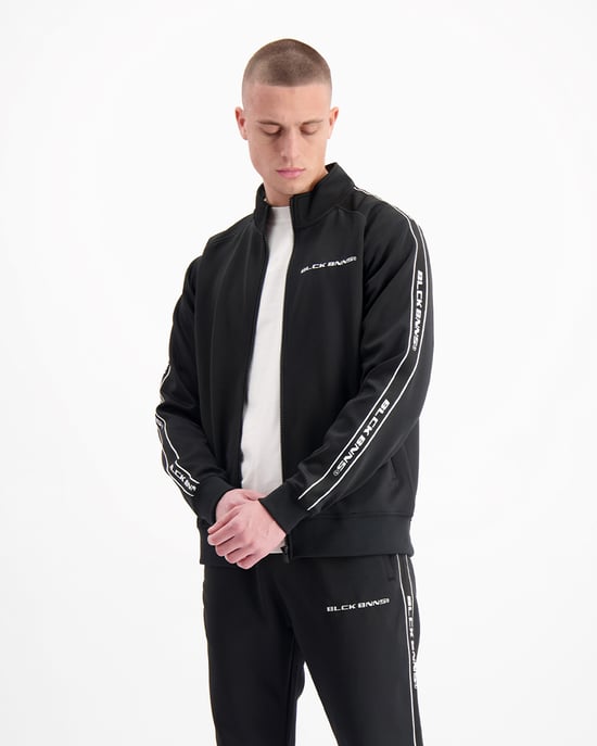 Zwarte Bananas Taped Tracktop, Zwart - Image 5