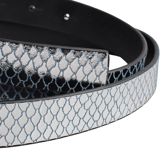 Dünner, wendbarer Damengürtel aus Metallic-Leder 558992 - Image 2