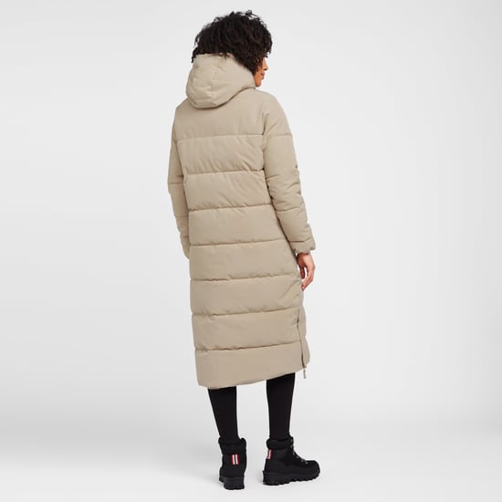 North Ridge Women's Roaming Jacket with Generous Cosy Hood & Zipped Hem Vents, Longline Winter Coat, Beige - Image 2