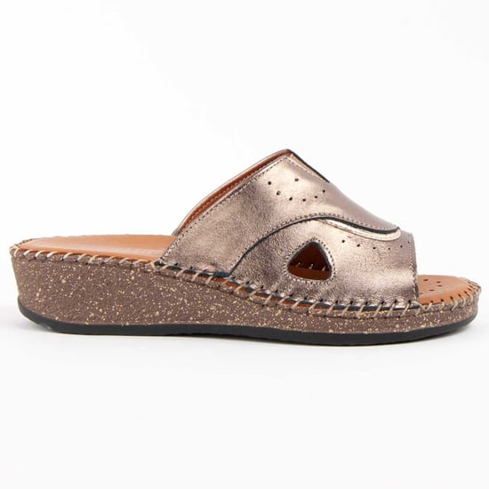 Purapiel Sandalen Met Een Sleehak Leida3 Brons - Image 1